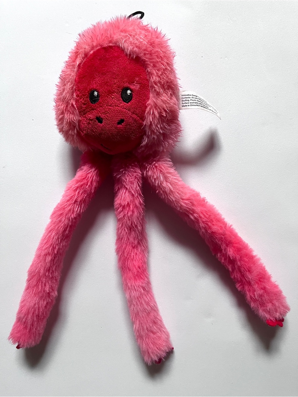 Dog toy- Plush Pink Octopus Toy - Soft Long-Legged Stuffed Animal- 11.5 inches